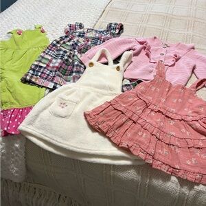 Assorted Baby Girl Dresses and Cardigan 18-24 mo.